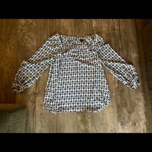 Ann Taylor White/multicolor Blouse XS